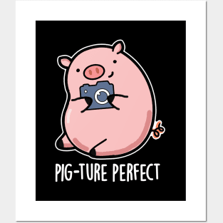 Pig-ture Perfect Cute Photography Pig Pun Posters and Art